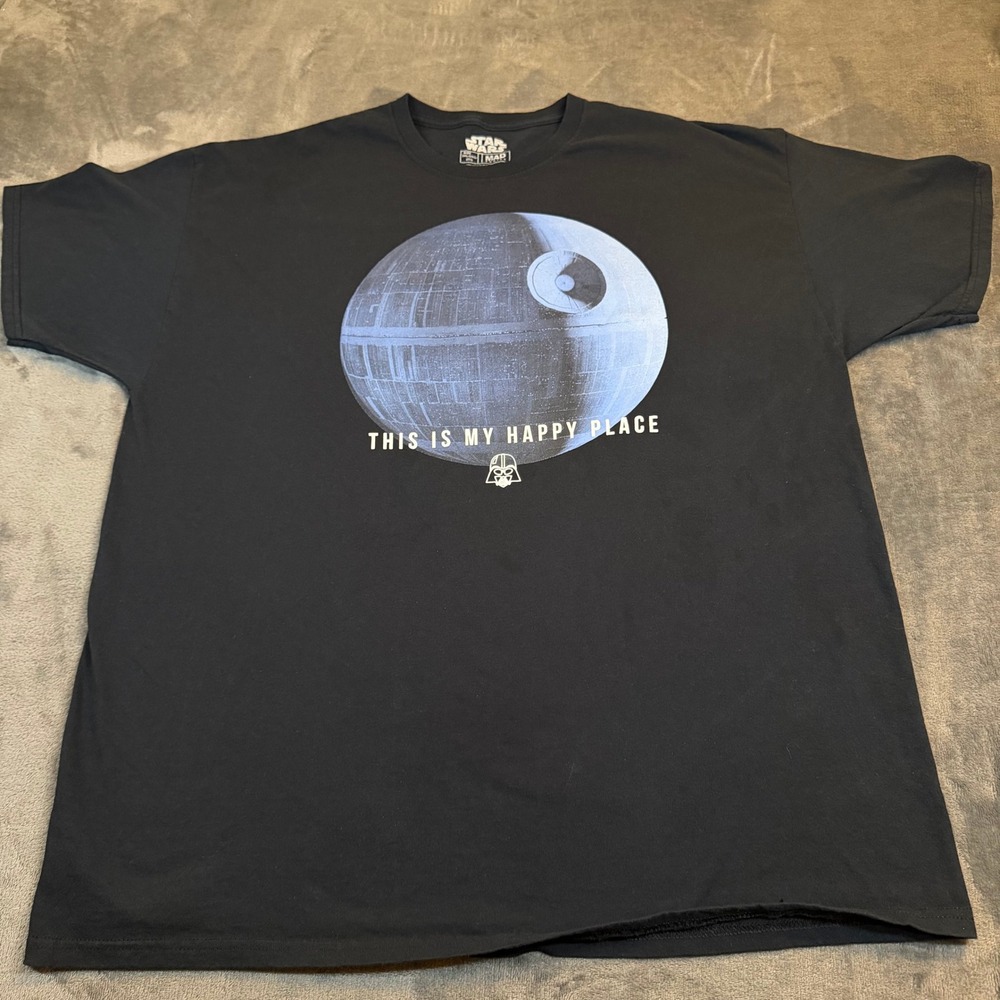 Star Wars Mad Engine Death Star T Shirt Mens XXL‎ Black Graphic Tee